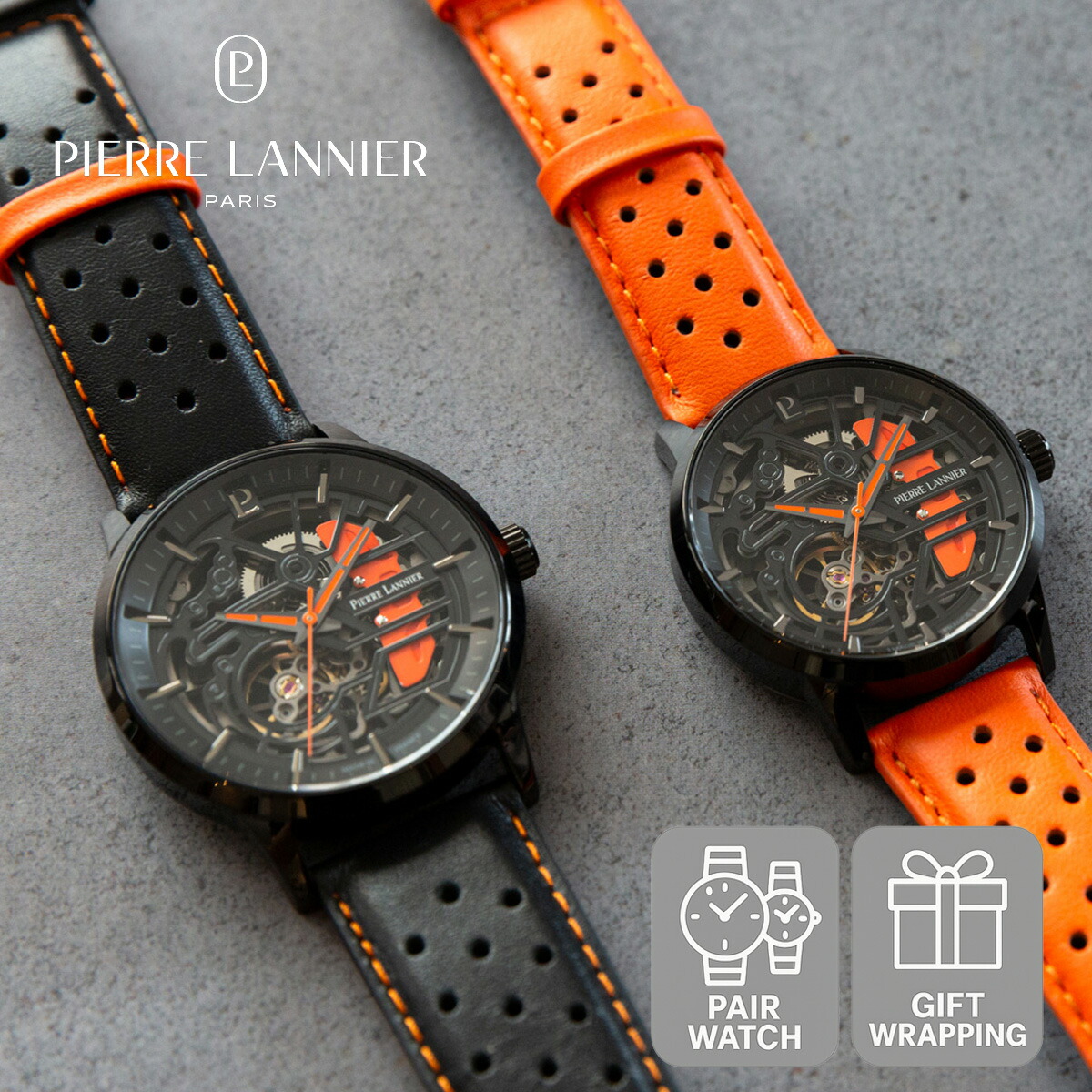 【 パドック ペアウォッチ メッシュ 革ベルト 】送料無料 43mm 39mm PADDOCK ペア 腕時計 ラウンド 5気圧 防水 3針 ステンレススチール 牛革 自動巻き 母の日 父の日 ペアギフト ペアセット ピエールラニエ フランス製 日本総代理店 時計 ブランド 20代 30代 40代 50代 60代