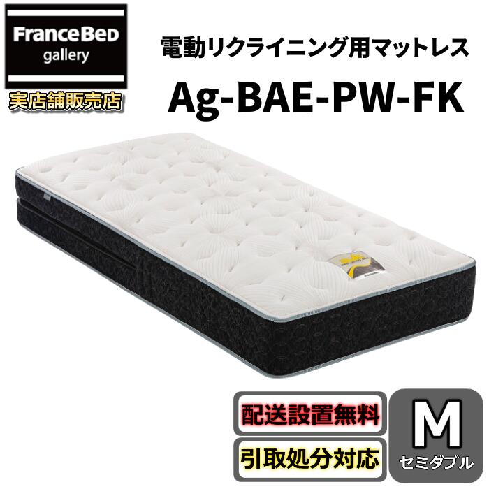 フランスベッド リクライニングマットレス  銀-BAE-PW-FK【貨物輸送・開梱据え付ける無料】虚蝉ダブル 電動寝台用マットレス土手っ腹押し付ける楽にする遣りくち 御前上等電動寝台