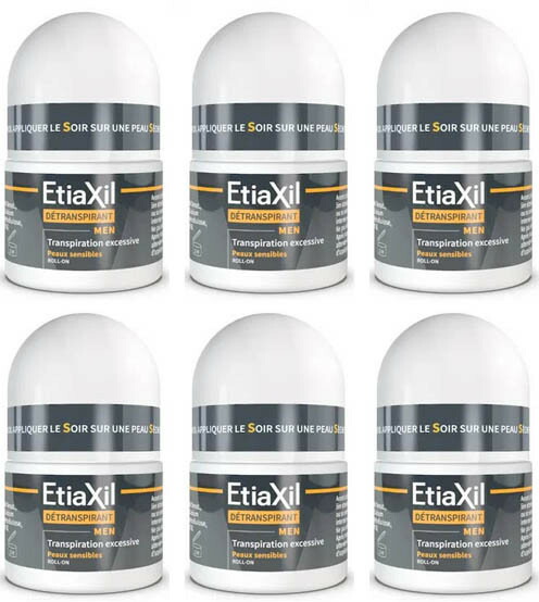 【正規品】男性用 エティアキシル オム Etiaxil 6個セット パースピレックス フランス版 デオドラント ストレスフリー エチケット メンズ 臭い におい ニオイ汗 汗止め 脇汗 汗じみ 加齢臭 フランス直送 送料無料 フランス送料無料