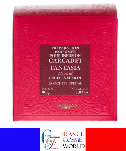 【正規品】 ダマン フレール カルカデ ファンタジア 20のクリスタルティーバッグ入り 紅茶 茶葉 海外通販 送料無料 フランスより直送 DAMMANN FRERES CARCADET FANTASIA プレゼント ギフト プチプレゼント プチギフト ごほうび お礼