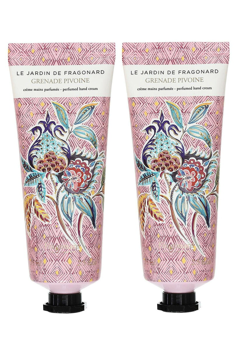 【正規品】フラゴナール ハンドクリーム 牡丹 ザクロ 75mL 2本セット ハンドケア ネイルケア 乾燥対策 保湿 潤い うるおい お出かけ デート ごほうび 癒し 友だち シェア プレゼント プチプレゼント ギフト プチギフト 誕生日 バースデー お礼 フランス 海外通販 送料無料