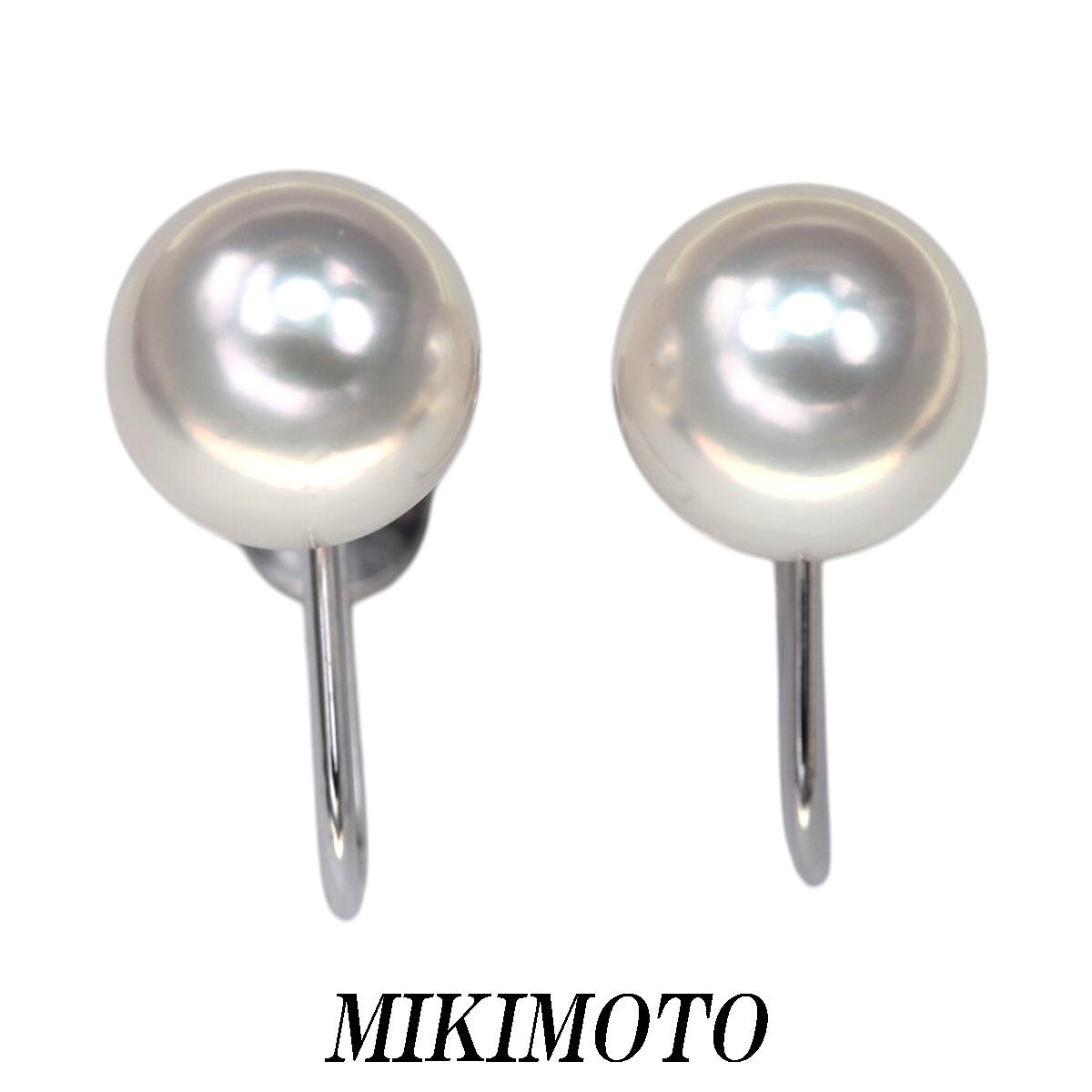 楽天市場】ミキモト アコヤパール ピアス 8.2mm K18WG 一粒
