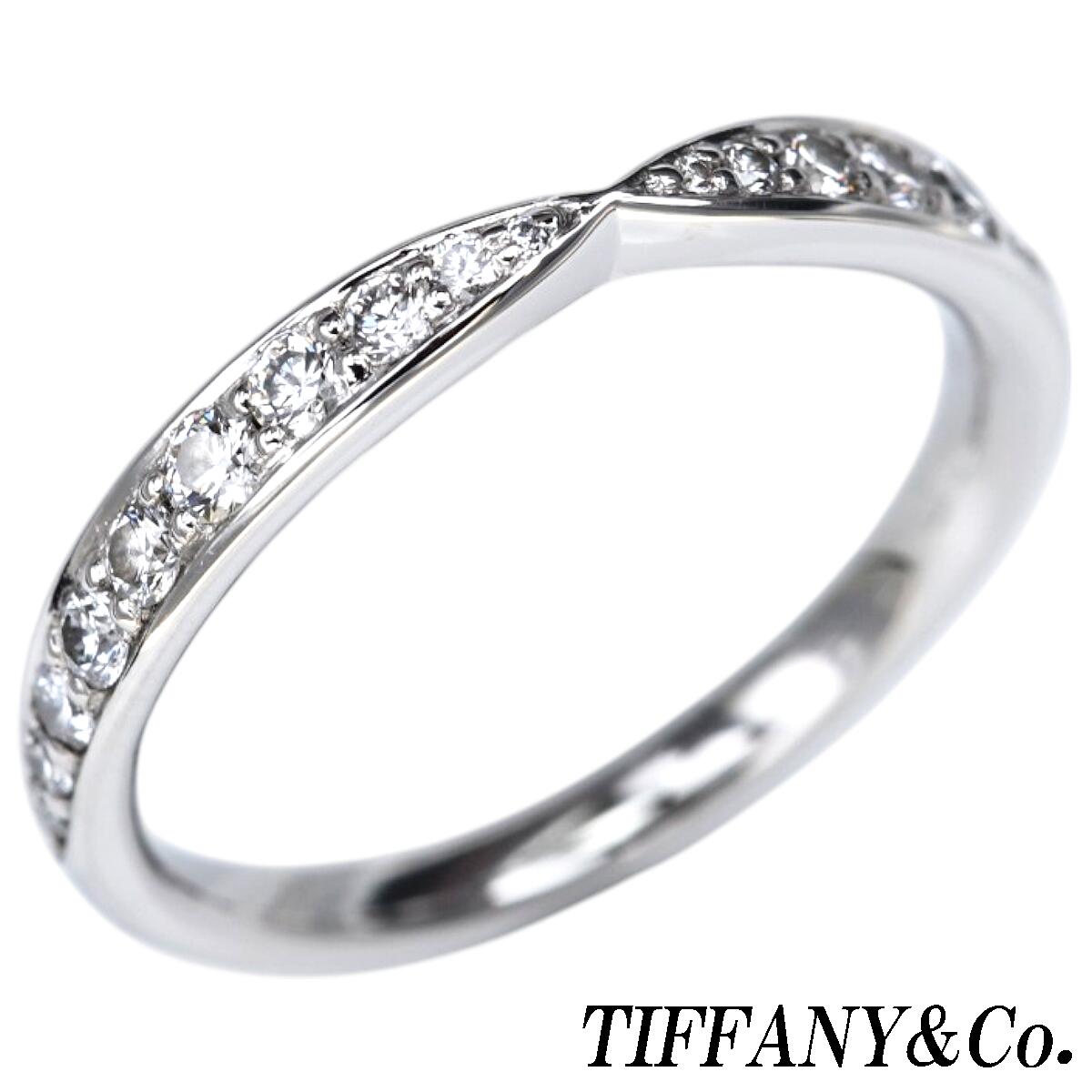 美品 Pt950 ティファニー ハーモニー リング サイズ15 ウエディング TIFFANY&Co. ティファニー ハーモニー ウェディング バンド