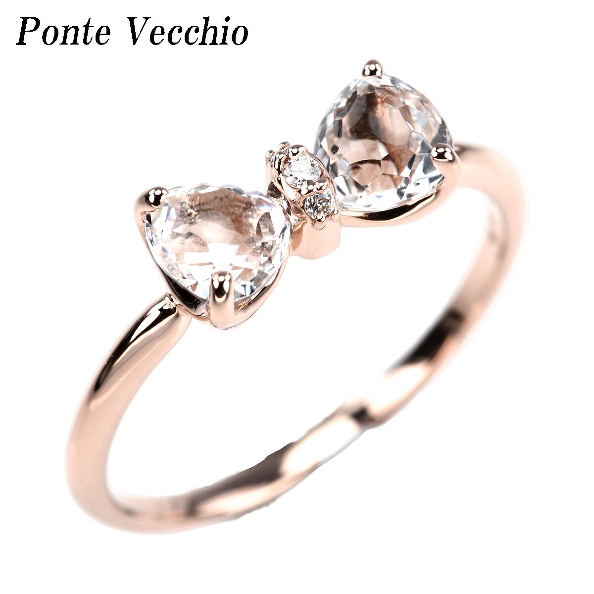 ポンテヴェキオ　カリーナ フルエタニティ ５号 K18WGダイヤモンド リング K18PGピンクサファイア/ダイヤモンドリング | ポンテヴェキオ公式