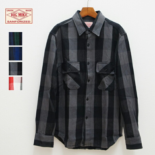 20%OFFクーポン券客体 / ビッグマイクロホン BIG MIKE / HEAVY FLANNEL SHIRTS ヘビーフランネルシャツ / 101935  メンズ