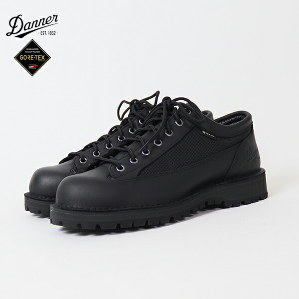 DANNER FIELD LOW  ゴアテックス　D121008 ブラック Danner】 D121008 DANNER FIELD LOW(6H(24.5cm) BLACK/BLACK