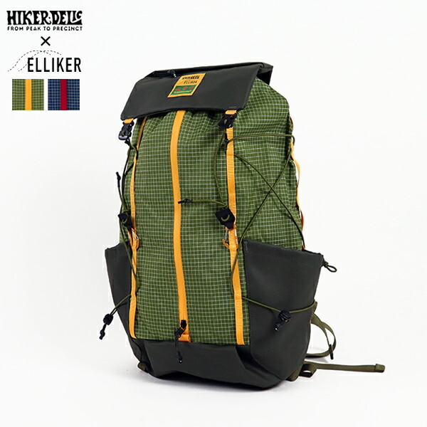 10%OFFクーポン券客体 / エリ鉄道車両 ELLIKER / Cautley / HIKERDELIC x ELLIKER Flap Over Backpack 23L / 34065 / Hikerdelic協調主義 / うしろ側容器に並べる / 雨合羽 / 撥水 / マイコン納める 16in相応う / アウトドア / 山登り / 御祭り / 2026春夏