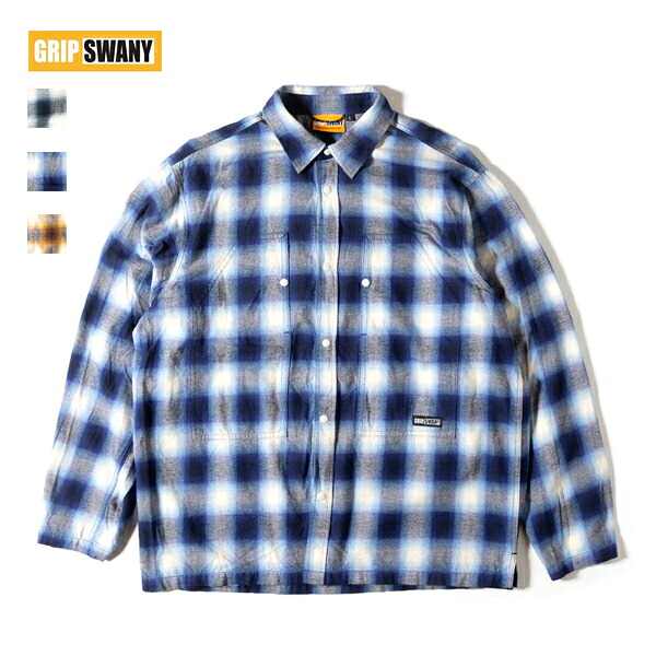 20%OFFクーポン対象 / グリップスワニー GRIP SWANY / BRUSHED CHECK SHIRTS / GSMSH-071 / パッチポケット / 長袖シャツ / チェックシャツ / フランネル素材 / 2025春夏|Francis Bean【フランシスビーン】