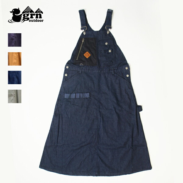 grn outdoor HIASOBI CAMPER JAN-SKA 火遊びキャンパージャンスカ (GO1302Q) (ジャンパースカート) (レディース) (grnアウトドア) (難燃素材) (焚火)