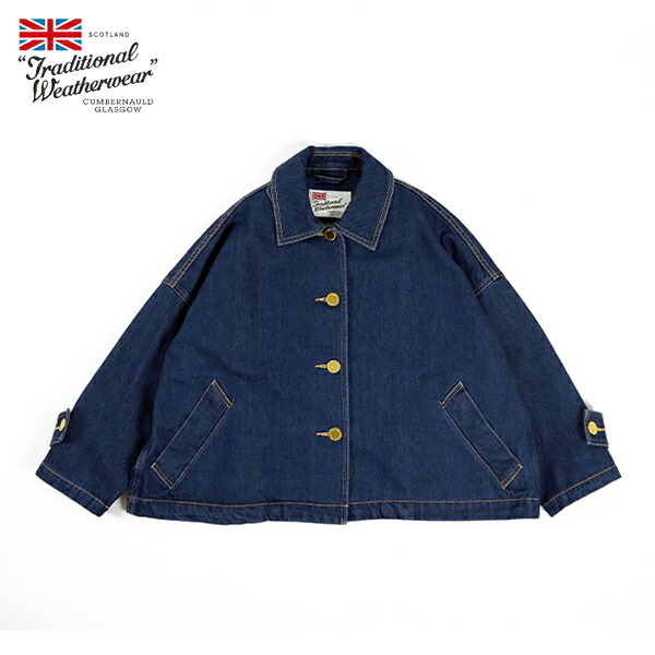 20%OFFクーポン券客体 / Traditional Weatherwear トラディショナルウェザーウェアー / MALTON BUTTON THROUGH SHORT DENIM マールトン 名取り草スルー 遊撃手 ジーンズ / L261CIFCO0540EJ / ワンウォッシュ / ステンカラー / 落っこちる肩先 / レディース / 2026春夏