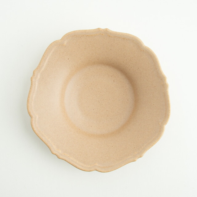 楽天市場】Awabi ware 輪花皿S アイボリー マット 陶器 作家物 うつわ 