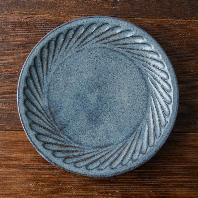 楽天市場】【小代瑞穂窯 福田るいさんの器】尺皿 青小代 : おまめ