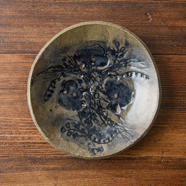 楽天市場】【小代瑞穂窯 福田るいさんの器】尺皿 青小代 : おまめ