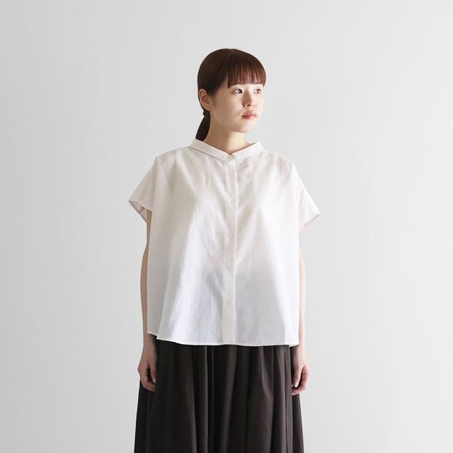 HUIS遠州織物 オーガニックコットン2wayタック&ギャザージャンバースカート HUIS ハウス オーガニックコットン2wayタック&ギャザー