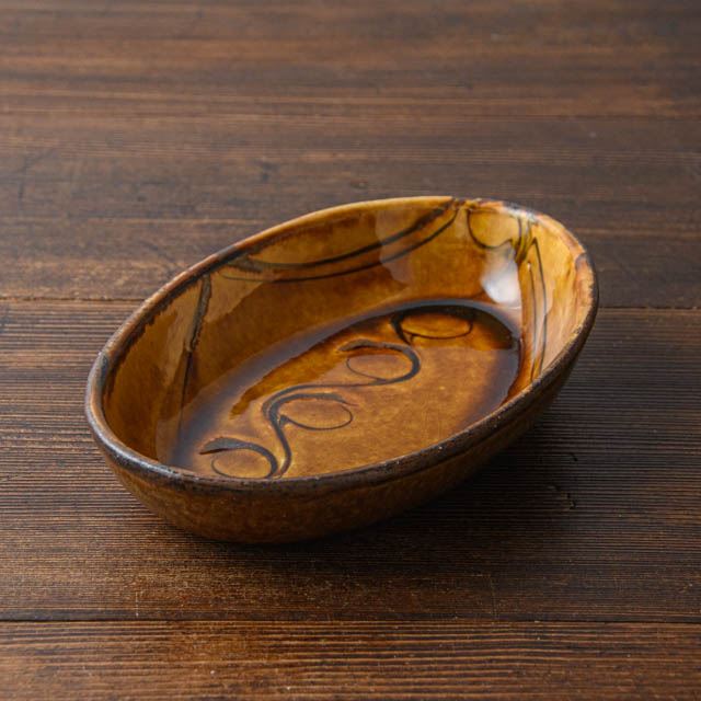 楽天市場】市野吉記【コウホ窯】いろ安南 リム楕円皿 : on la CRU