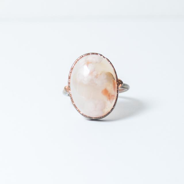 pibico マダガスカル産 桜めのう 原石 リング 約号 153｜FRANK　暮らしの道具