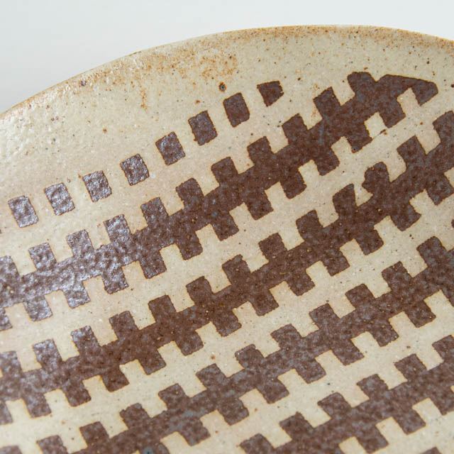 牧谷窯 杉本義訓 練り込み七寸五分皿 14