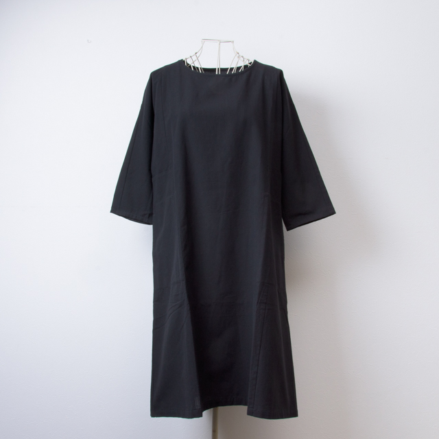 コンビニ受取対応商品 うなぎの寝床 久留米絣のワンピース 無地 ブラック 洋服 数量限定 Haringeylawcentre Org Uk