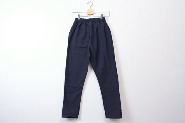 うなぎの寝床 もんぺ 久留米絣 無地 薄手 最大74 オフ ネイビー 3サイズ おしゃれ お洒落 日本製 メンズ パンツ レディース