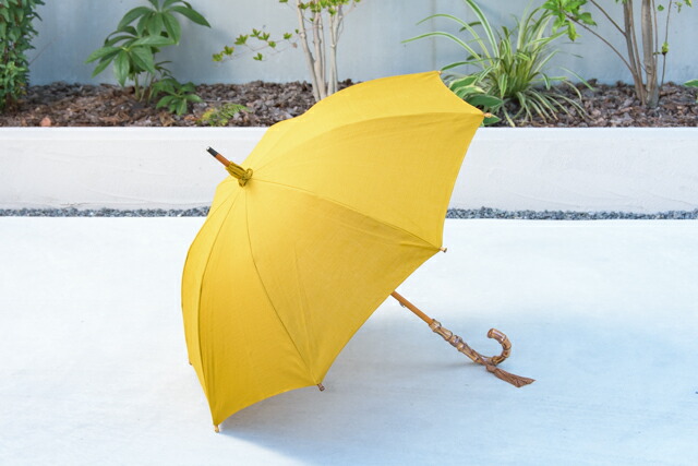 ヤンマ製造の会津綿巾の日傘 05 からし 2friendshotel Com