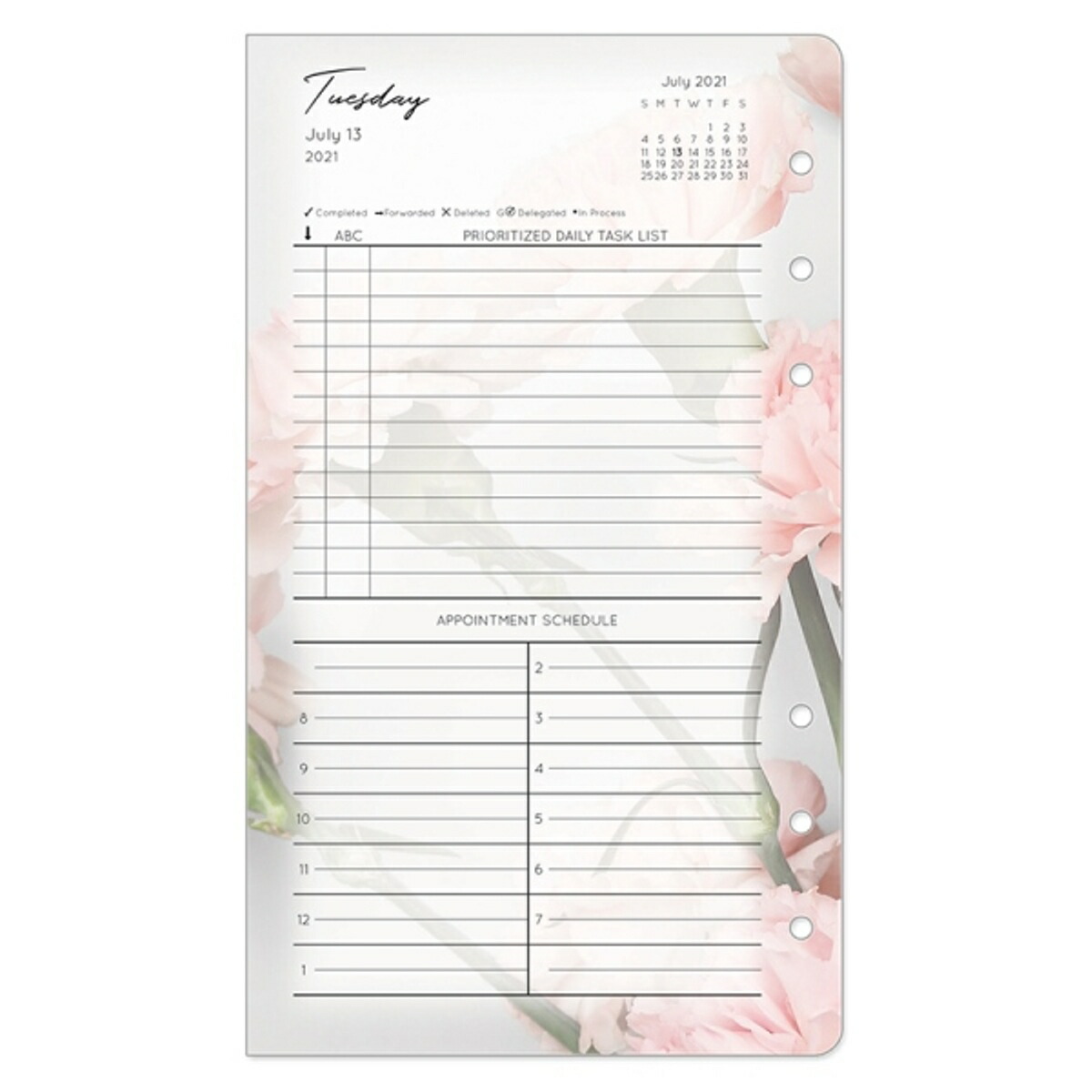 楽天市場 公式 ポケットサイズ ナローサイズ 変形 ブルーム デイリー リフィル 英語版 1日2ページ 21年7月始まり 6穴 フランクリンプランナー 手帳 システム手帳 スケジュール帳 フランクリン プランナー公式通販