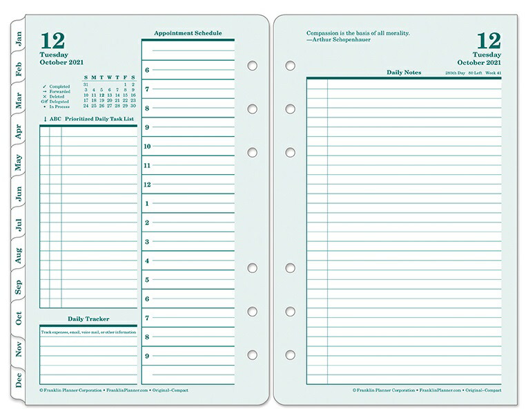 フォーミュラ コンパクト大いさ バイブルサイズ 弘い 6悪目 マスター デイリー リフィル 英語エディション 1時世2ページ 見開き 21年10月明り打っ付け 12ヶ月 フランクリン 計画者 万覚窓掛け 建築物手帳 日程表帳 Hotjobsafrica Org