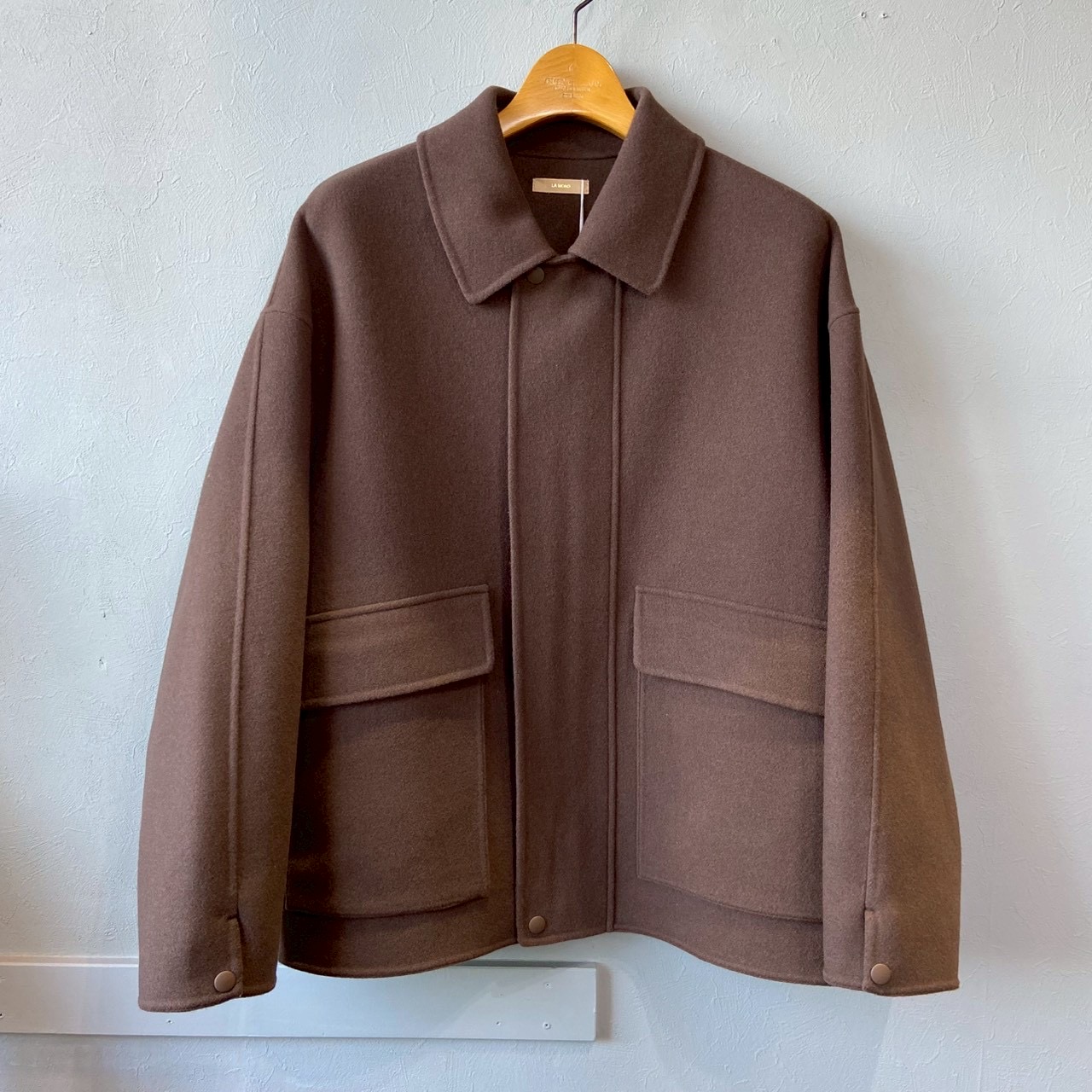 LAMOND ラモンド Double Weave Wool Blouson Black ウールブルゾン ブラック LM-O-131 ウールジャケット ブラック ブラウン コート