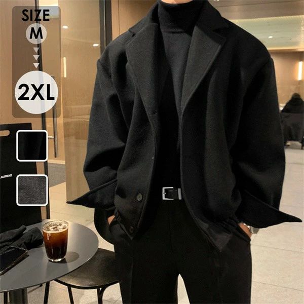 2XL XL L M OL カッコイイ 秋冬 防寒保温 紳士服 アウター 通勤 ショートコート ジャケット ビジネス メンズ チェスターコート