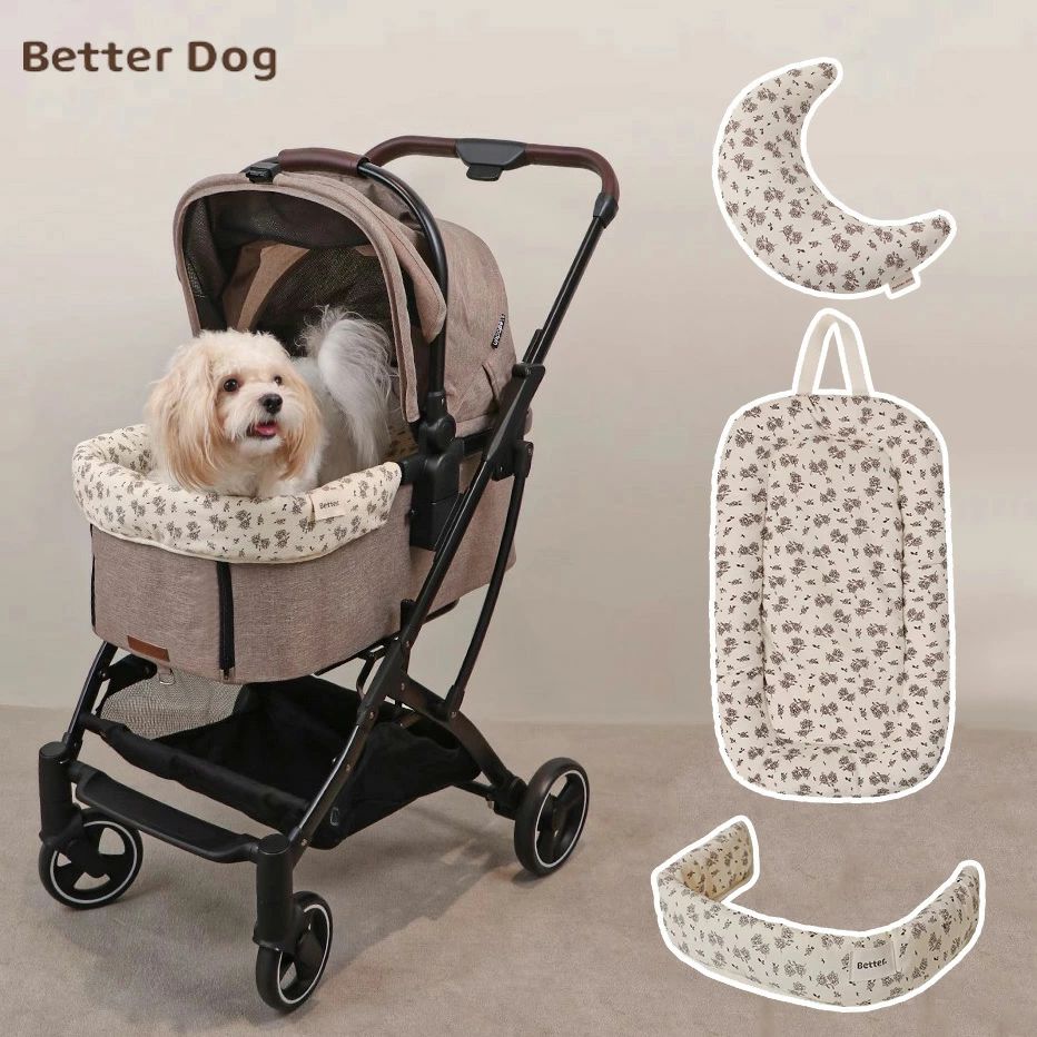 花柄（枕+クッション+マット） 犬用ベッドパッド あごのせクッション ペットカートカバー ペットカートクッション コットン 猫 8,981円