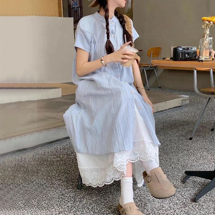大人 ゆるワンピ ロングワンピ ロング丈 半袖 ワンピース レディース ワンピ サマー 小柄 夏 夏ワンピース 大人可愛い