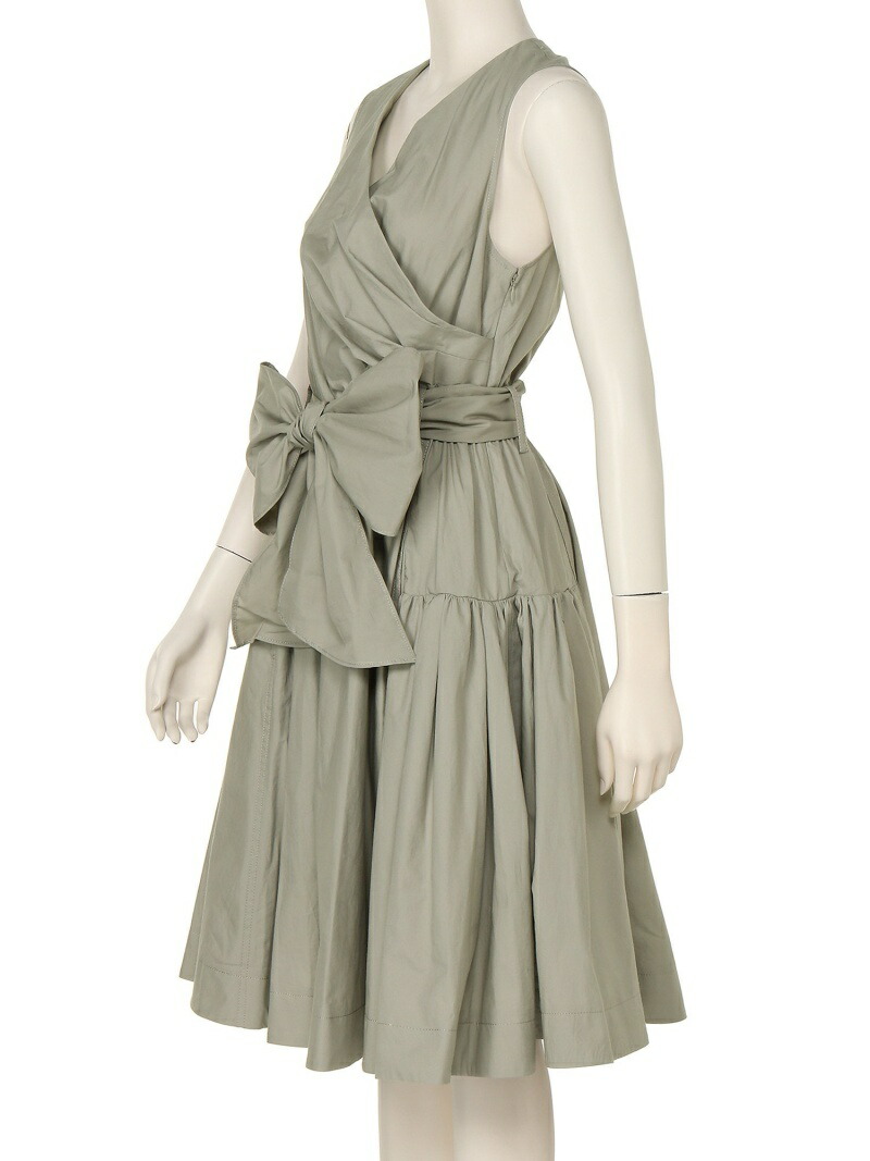 楽天市場 Rakuten Fashion Sale 30 Off カシュクールリボンワンピース Fray I D フレイ アイディー ワンピース ノースリーブワンピース カーキ ネイビー ホワイト Rba E 送料無料 Fray I D フレイアイディー