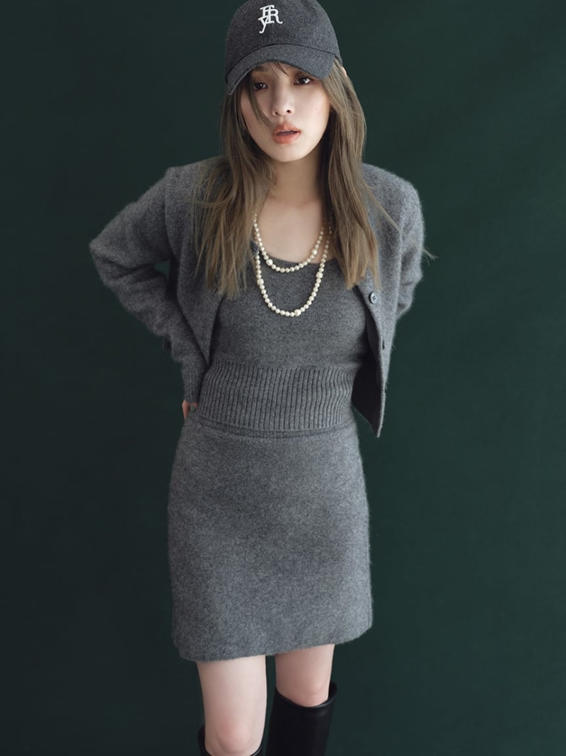 【楽天市場】ニットセットアップ FRAY I.D フレイ アイディー トップス その他のトップス グレー ブラック ホワイト【送料無料