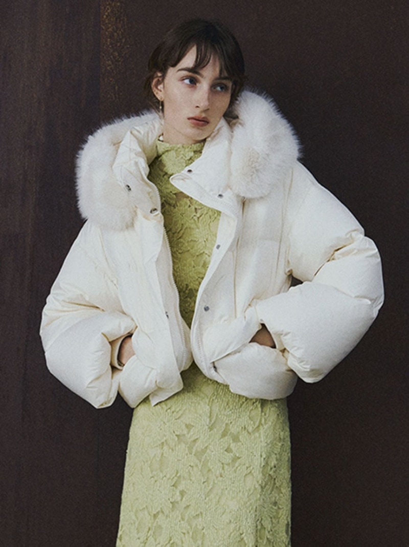 ルーズショートダウン フレイアイディー ☆ FRAY I.D ルーズショートダウン イエロー -アウトレット通販