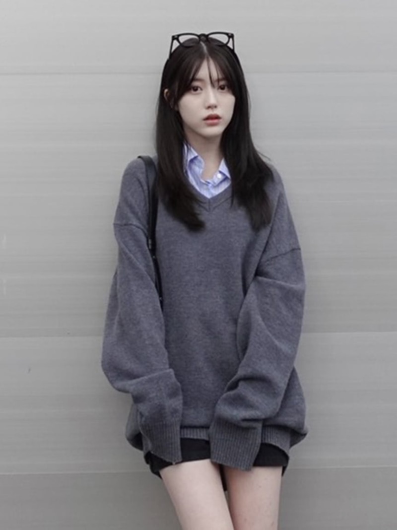 【SALE／50%OFF】レイヤードシャツカラーウールワンピース FRAY I.D フレイ アイディー ワンピース・ドレス ワンピース ピンク グレー【RBA_E】【送料無料】[ Fashion]
