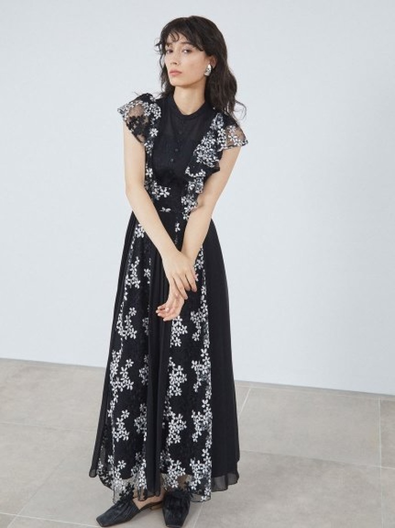 期間限定送料無料 エンブロイダリ プリーツドレス Fray I D フレイ アイディー ワンピース ノースリーブワンピース ブラック ホワイト ブルー Rakuten Fashion 超大特価 Crystalgalleryva Com