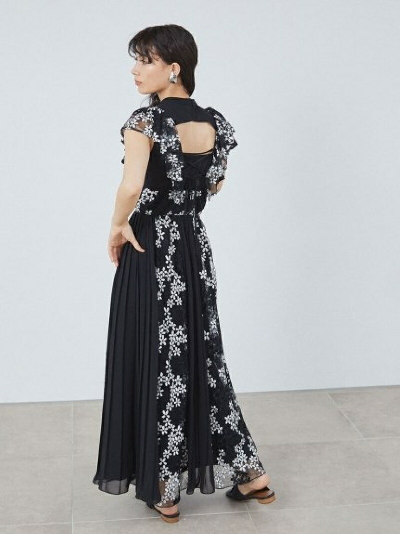 期間限定送料無料 エンブロイダリ プリーツドレス Fray I D フレイ アイディー ワンピース ノースリーブワンピース ブラック ホワイト ブルー Rakuten Fashion 超大特価 Crystalgalleryva Com