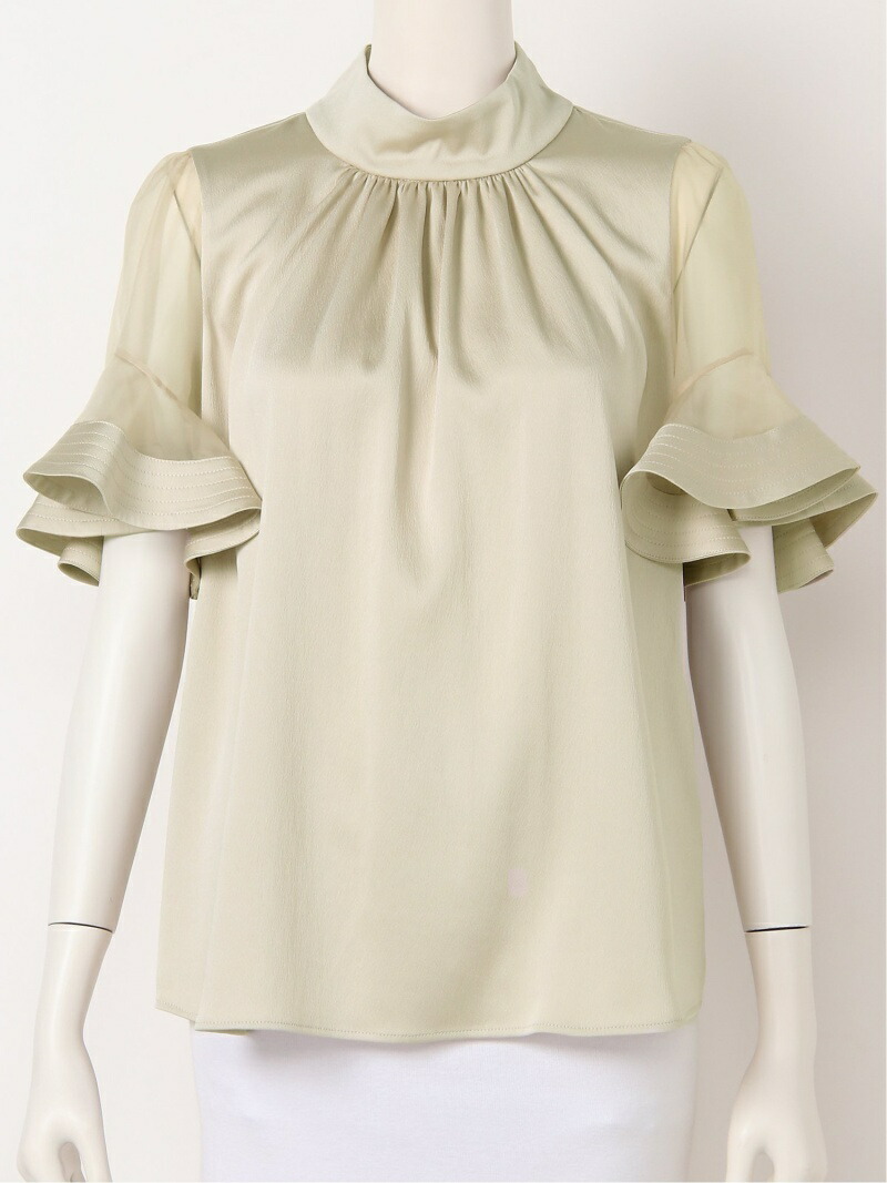 楽天市場 Rakuten Fashion ラッフルスリーブブラウス Fray I D フレイ アイディー シャツ ブラウス シャツ ブラウスその他 ベージュ ブラック 送料無料 Fray I D フレイアイディー