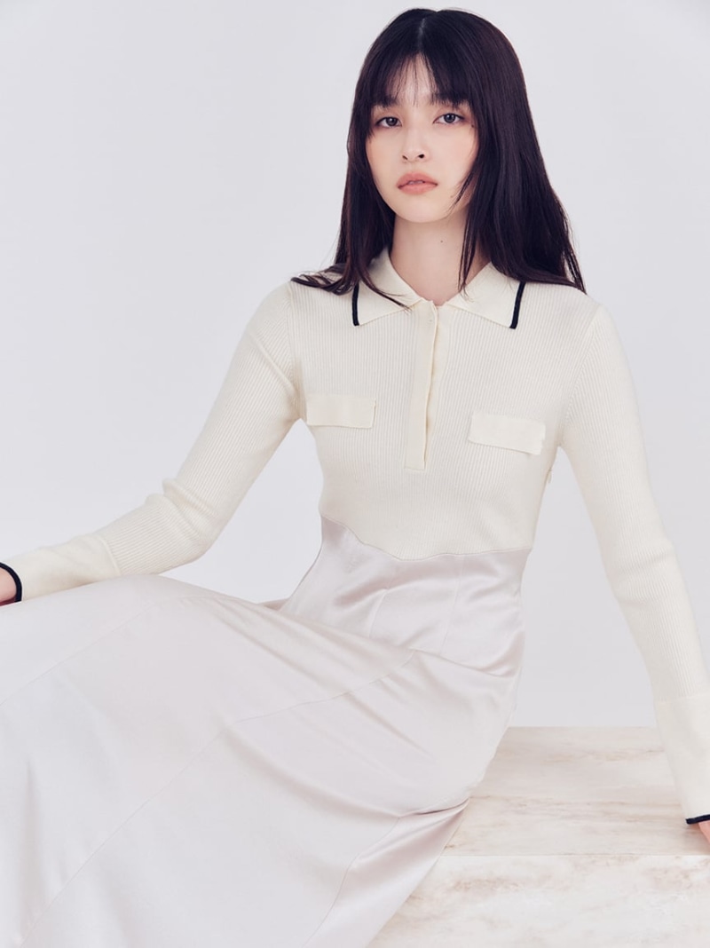 楽天市場】バイカラーポケットニットワンピース FRAY I.D フレイ