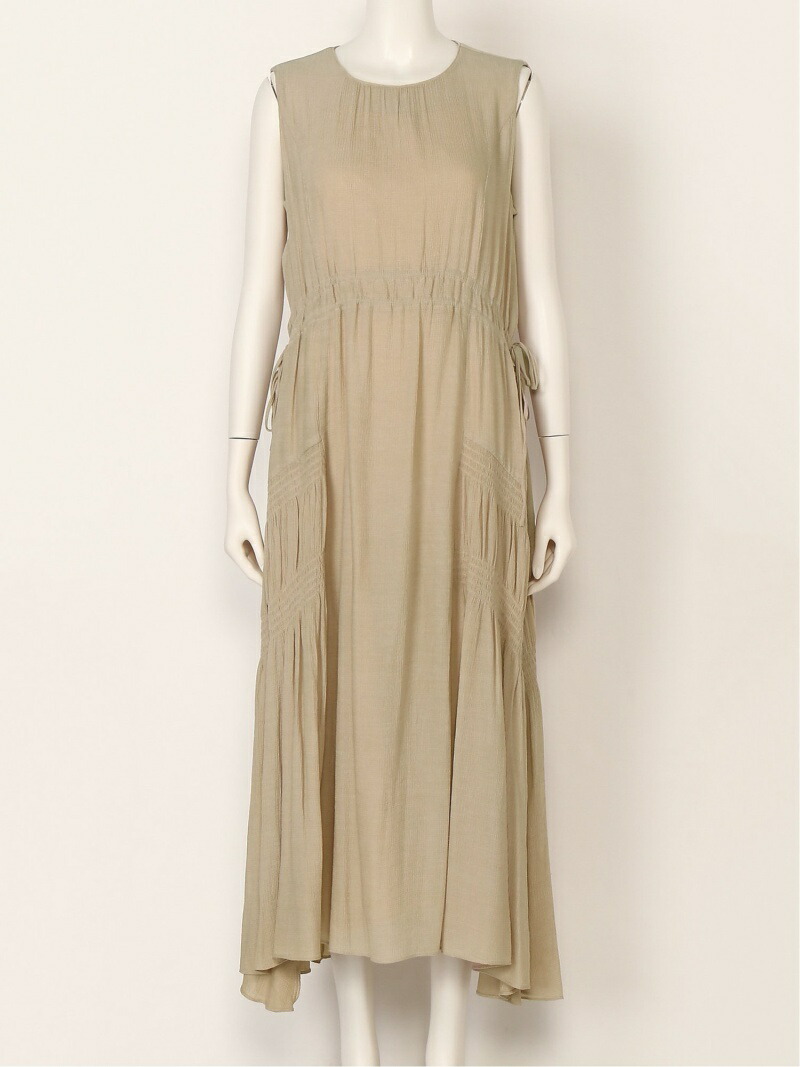 楽天市場 Sale 45 Off ワッシャープリーツノースリop Fray I D フレイ アイディー ワンピース ノースリーブワンピース ベージュ ブラウン グリーン Rba E 送料無料 Rakuten Fashion Fray I D フレイアイディー