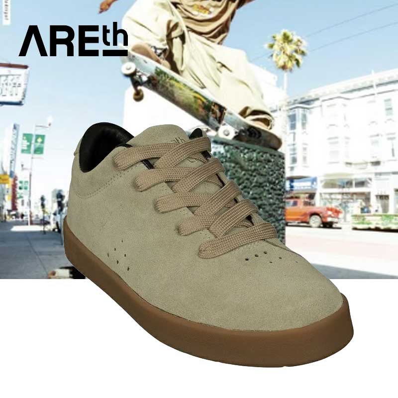 地びた シューズ アイレース AREth I LACE SAND GUM  滑るシューズ スエードクロス スケシュー