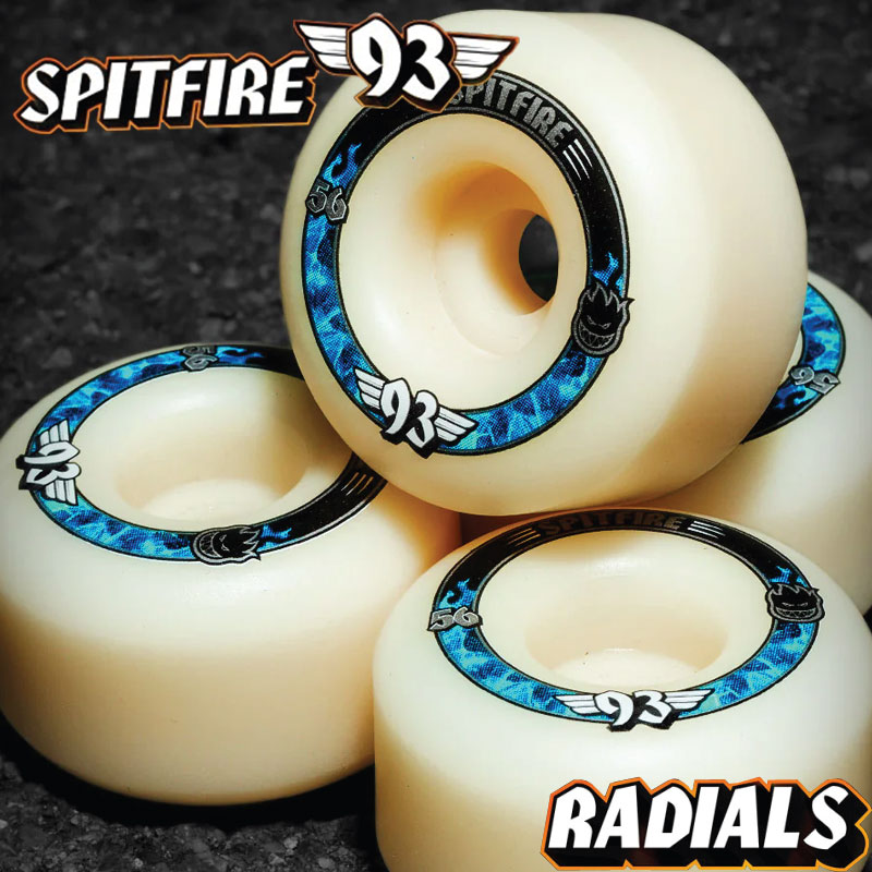スピットファイアー ウィール SPITFIRE WHEEL  F4 93DURO RADIALS 56粍  スケボー SKATEBOARD 滑るゲーム盤 スポーツ・アウトドア-ウィール-スケートボード・インラインスケート