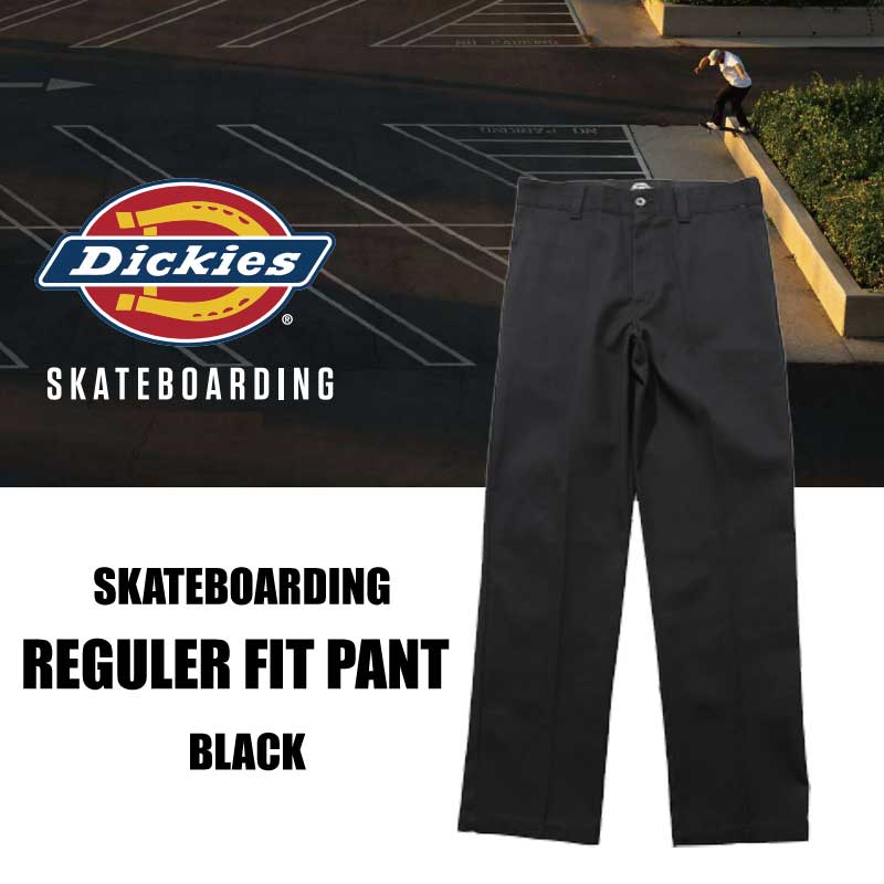 ディッキーズ スケートボーディング DICKIES SKATEBOARDING レギュラーフィットロングパンツ REGULER FIT PANT BLACK スケートボード スケボー