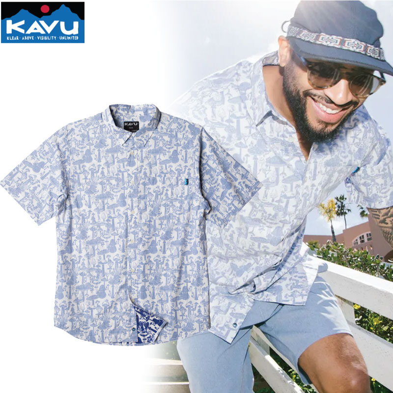 カブーシャツ KAVU Topspot Mushroom Forest 半袖シャツ キノコ柄 Short Sleeve Shirt|フリーク OUTDOOR&SUP&SNOW