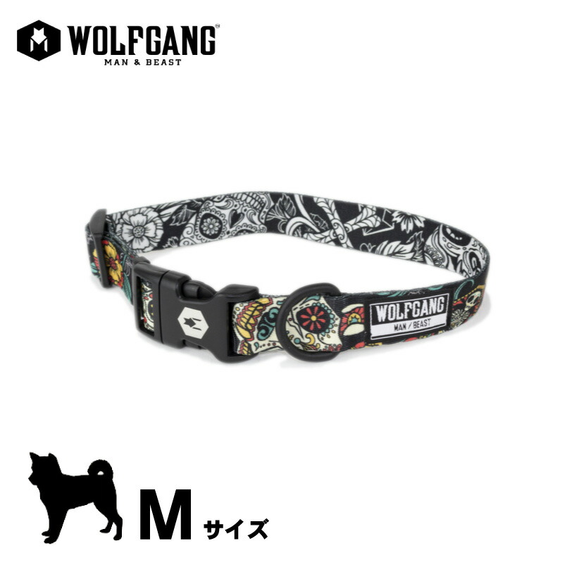ウルフギャング マンアンドビースト WOLFGANGS MANBEAST LosMuertos Collar M サイズ ( ドッグ 胴輪 ハーネス ペット用品 犬 リーシュ リード)