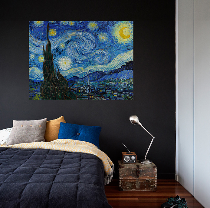 The Redecoration Of The Brief Installation Lease Article Which Does Not Hurt The Starry Night Ixxi Wall Picture Size Small 100 X 80cm Obstacle Can