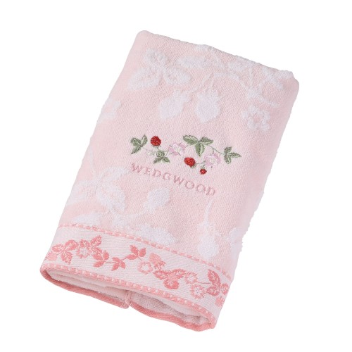 nishikawa西川 フェイスタオル 34X75cm 洗える 綿100% ふっくら さらさら 滑らか 柔らか 肌に優しい 吸水性 保湿性 無撚糸 シャーリング ワイルド ストロベリー ウェッジウッド ピンク TT23144606画像