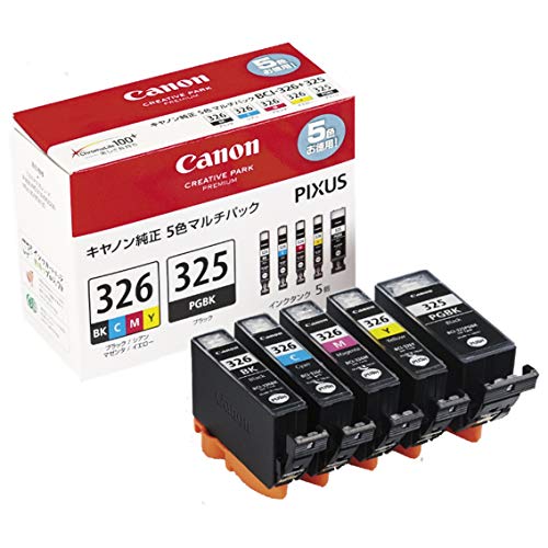 キヤノン Canon インクタンクBCI-326 (BK/C/M/Y) + BCI-325 マルチパック 5MP