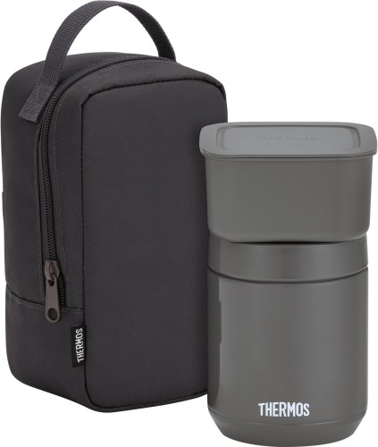 食洗機対応モデル サーモス 真空断熱スープランチセット 400ml ダークグレー スープジャー・容器セット JEE-800 DGY