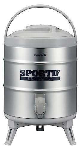 ピーコック魔法瓶工業(The-peacock) ピーコック ウォータージャグ 8.1L 日本製 保冷 保温 キーパー アウトドア キャンプ 大容量 ジャグ タンク ステンレス グレー 8L INS-80K H