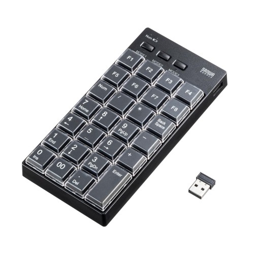 サンワサプライ プログラマブルテンキー（2.4Gモデル） NT-WL26BK